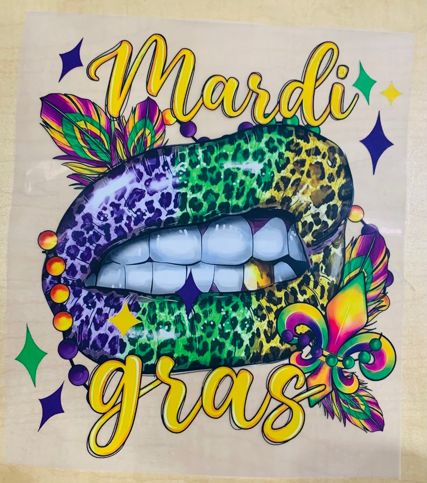 Mardi Gras DTF Pre-Print Sheet