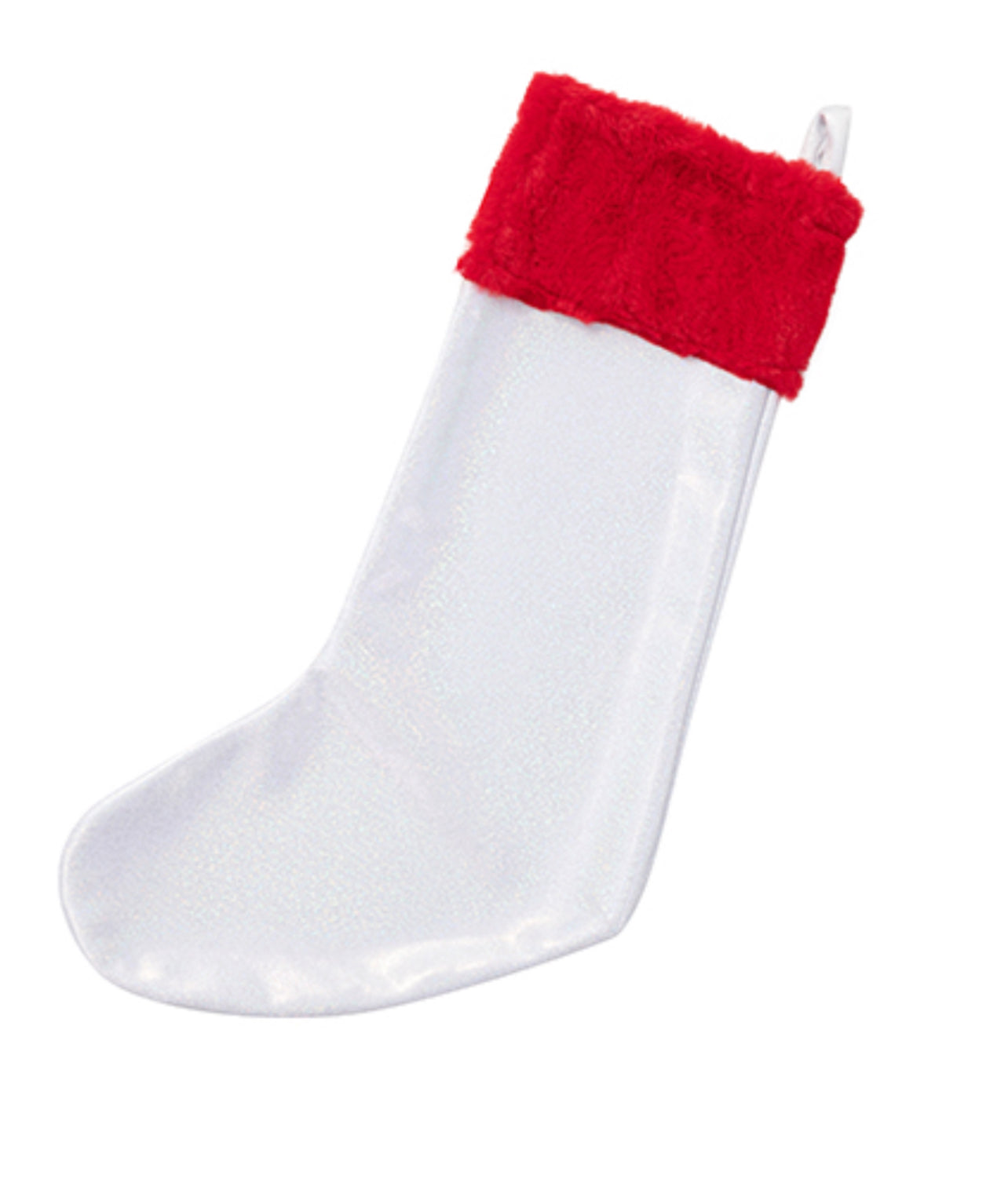Sublimation Glitter Christmas Stockings (White)