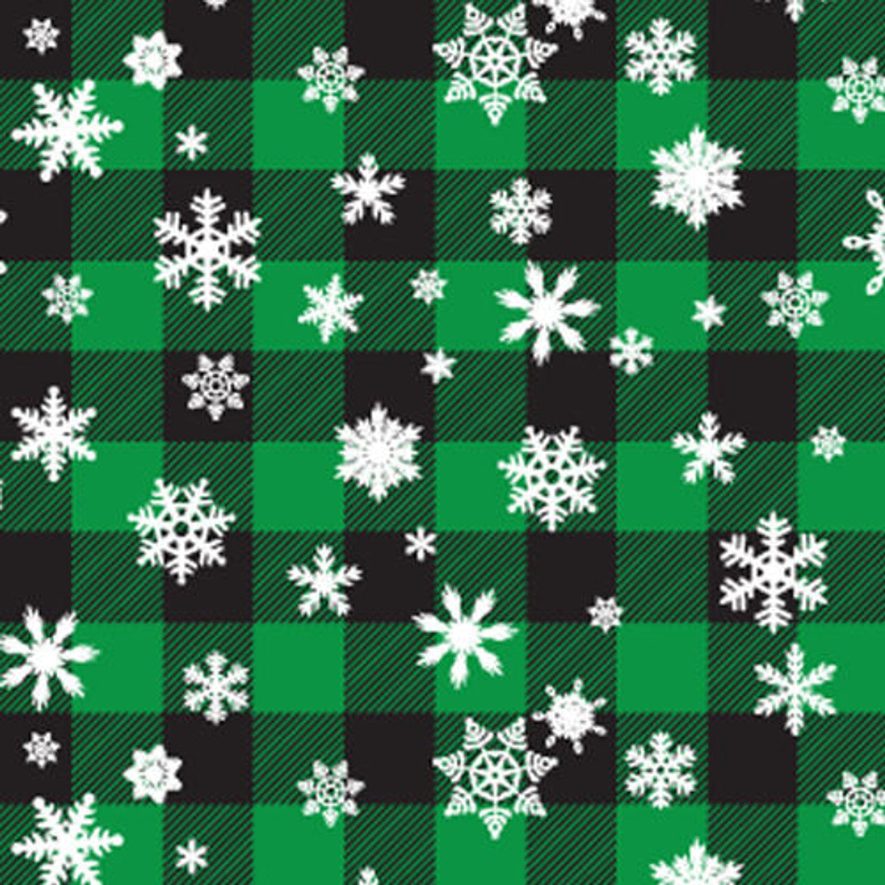 Snowflake Buffalo Plaid Opaque