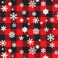 Snowflake Buffalo Plaid Opaque