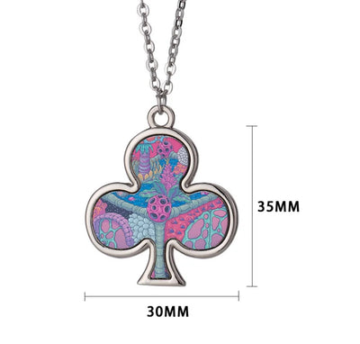 Sublimation Three Leaf Clover Necklace