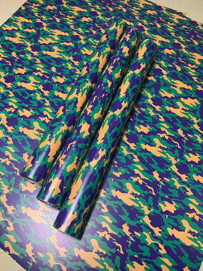 HTV Carnival Camouflage 12”x19.5” - Custom Vinyl Sheets