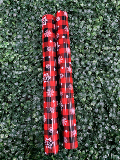 Snowflake Buffalo Plaid Opaque