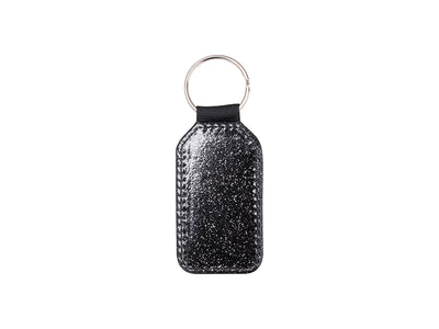 Glitter Faux Leather Barrel Key Chain