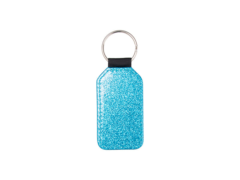 Glitter Faux Leather Barrel Key Chain