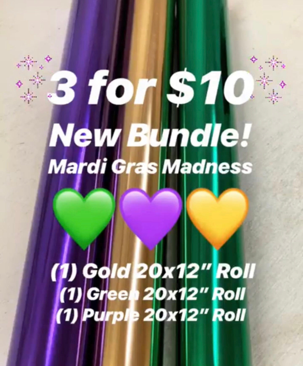 Sale💛💚💜 Soft Metallic Carnival Bundle