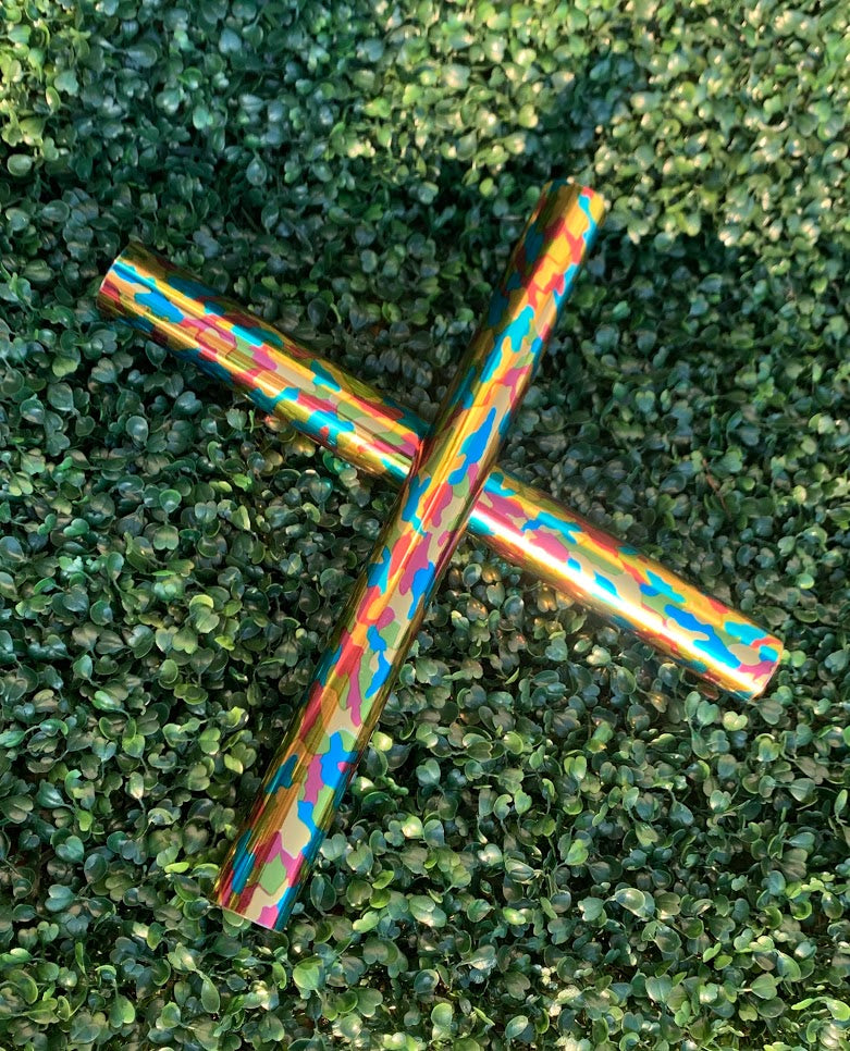 Rainbow Camouflaged Soft Metallic - HEAT TRANSFER VINYL(HOVSM-139)
